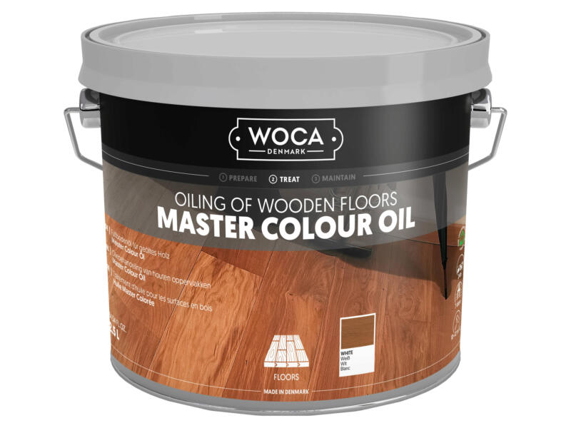 Woca Master Colour huile bois 5l blanc