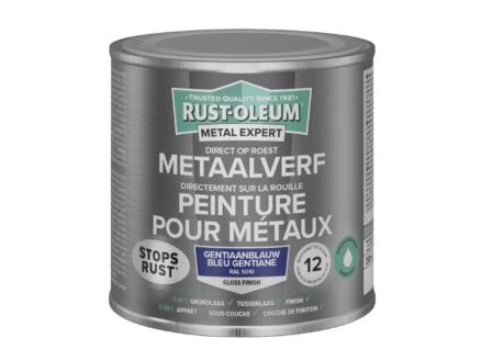 Rust-oleum Metal Expert metaalverf hoogglans op waterbasis 250ml gentiaanblauw 1