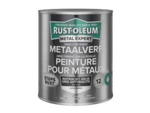 Rust-oleum Metal Expert metaalverf hoogglans op waterbasis 750ml antracietgrijs