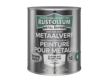 Rust-oleum Metal Expert metaalverf hoogglans op waterbasis 750ml zuiver wit 1