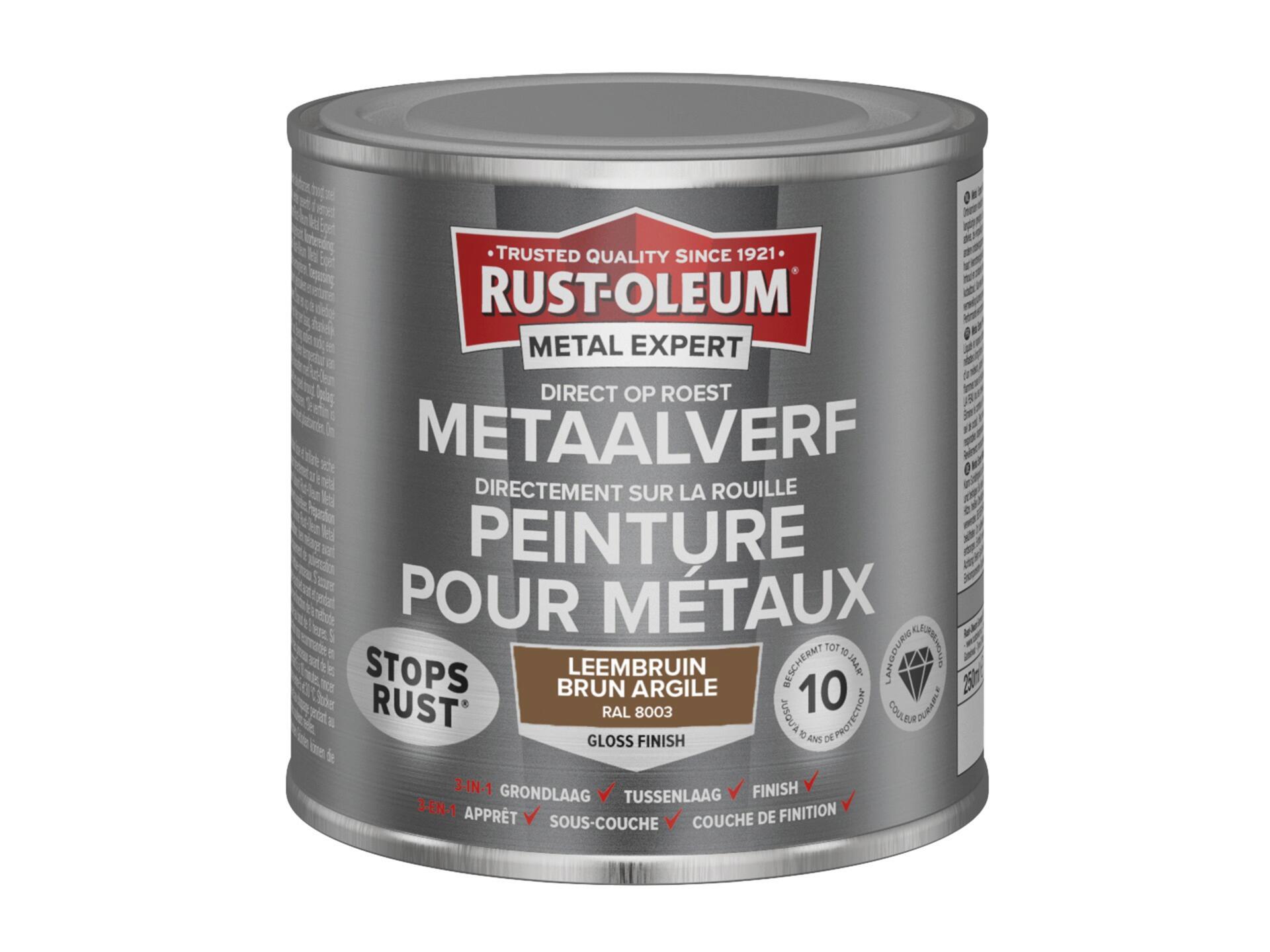 Rust-oleum Metal Expert peinture pour métaux brillant 250ml brun argile