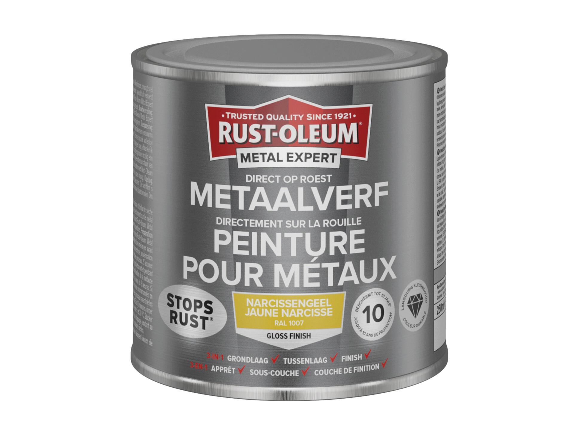 Rust-oleum Metal Expert peinture pour métaux brillant 250ml jaune narcisse