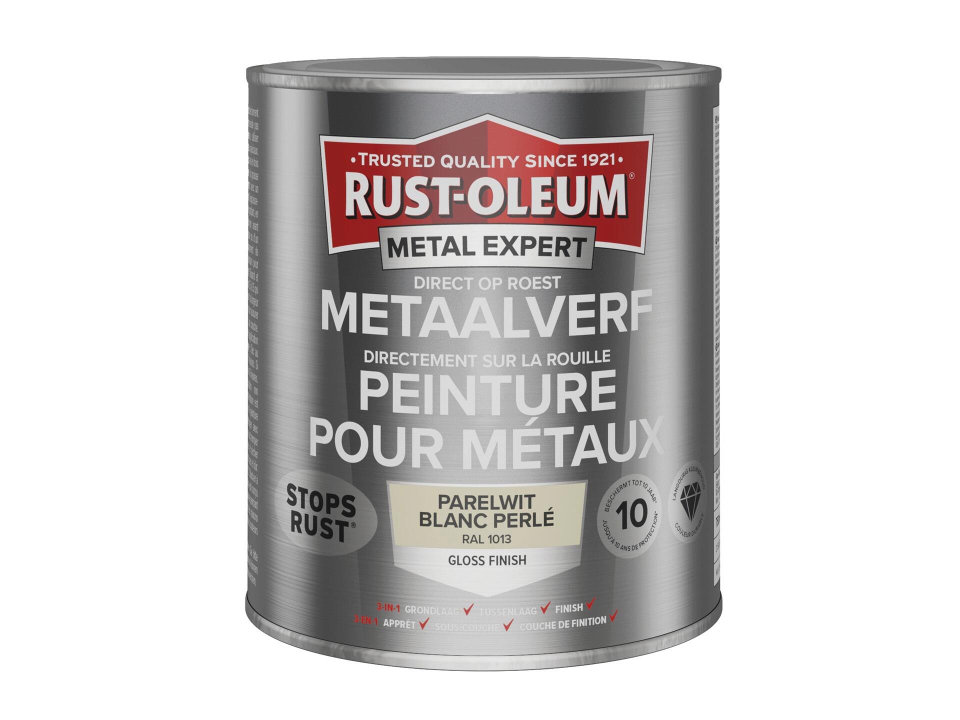 Rust-oleum Metal Expert peinture pour métaux brillant 750ml blanc perlé
