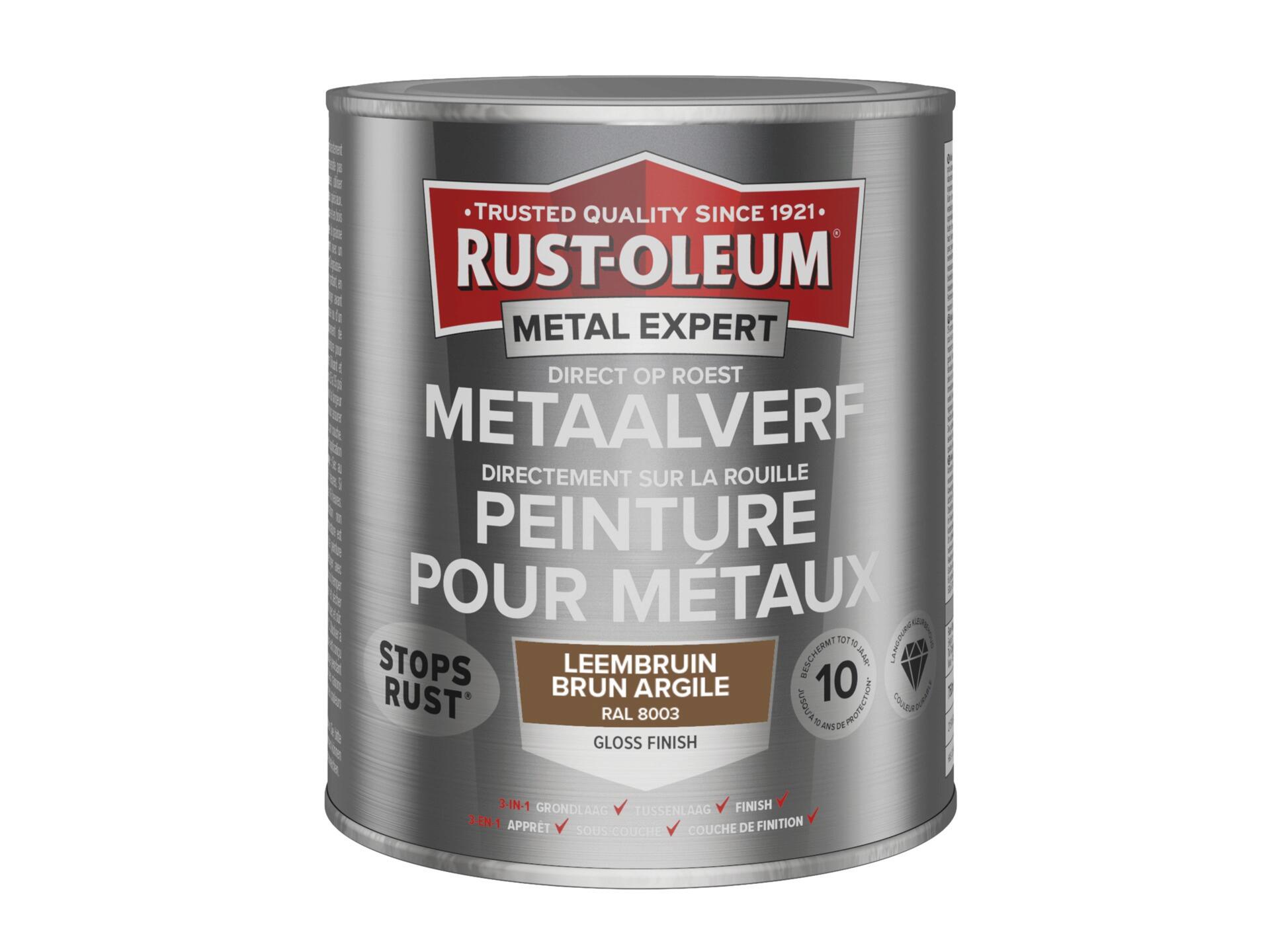 Rust-oleum Metal Expert peinture pour métaux brillant 750ml brun argile