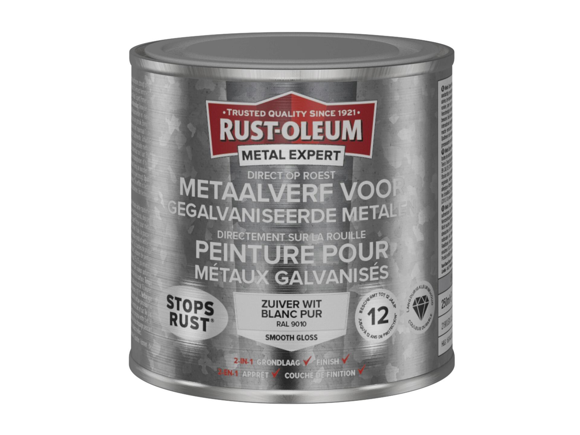 Rust-oleum Metal Expert peinture pour métaux galvanisés 250ml blanc pur