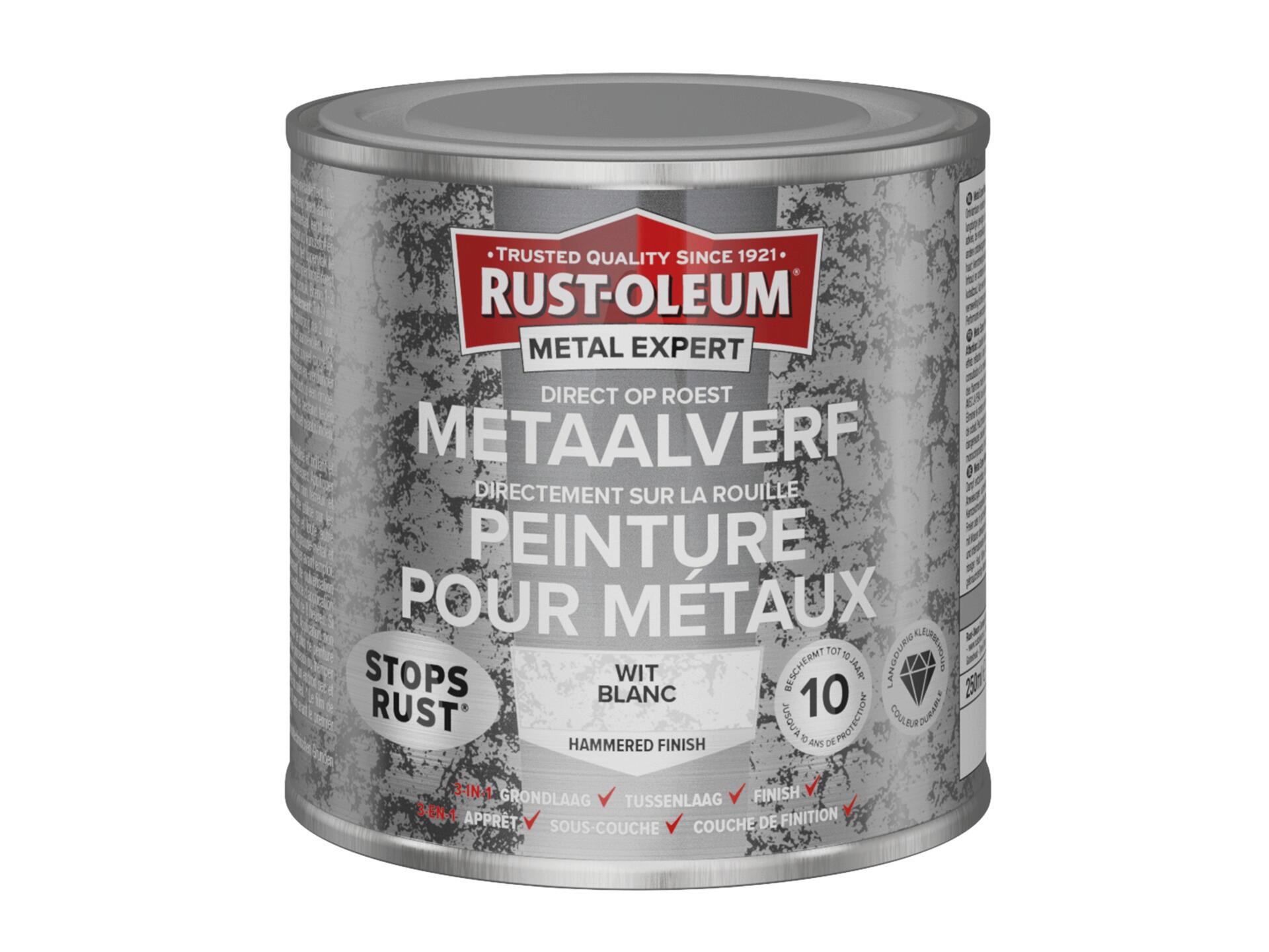 Rust-oleum Metal Expert peinture pour métaux martelé 250ml blanc