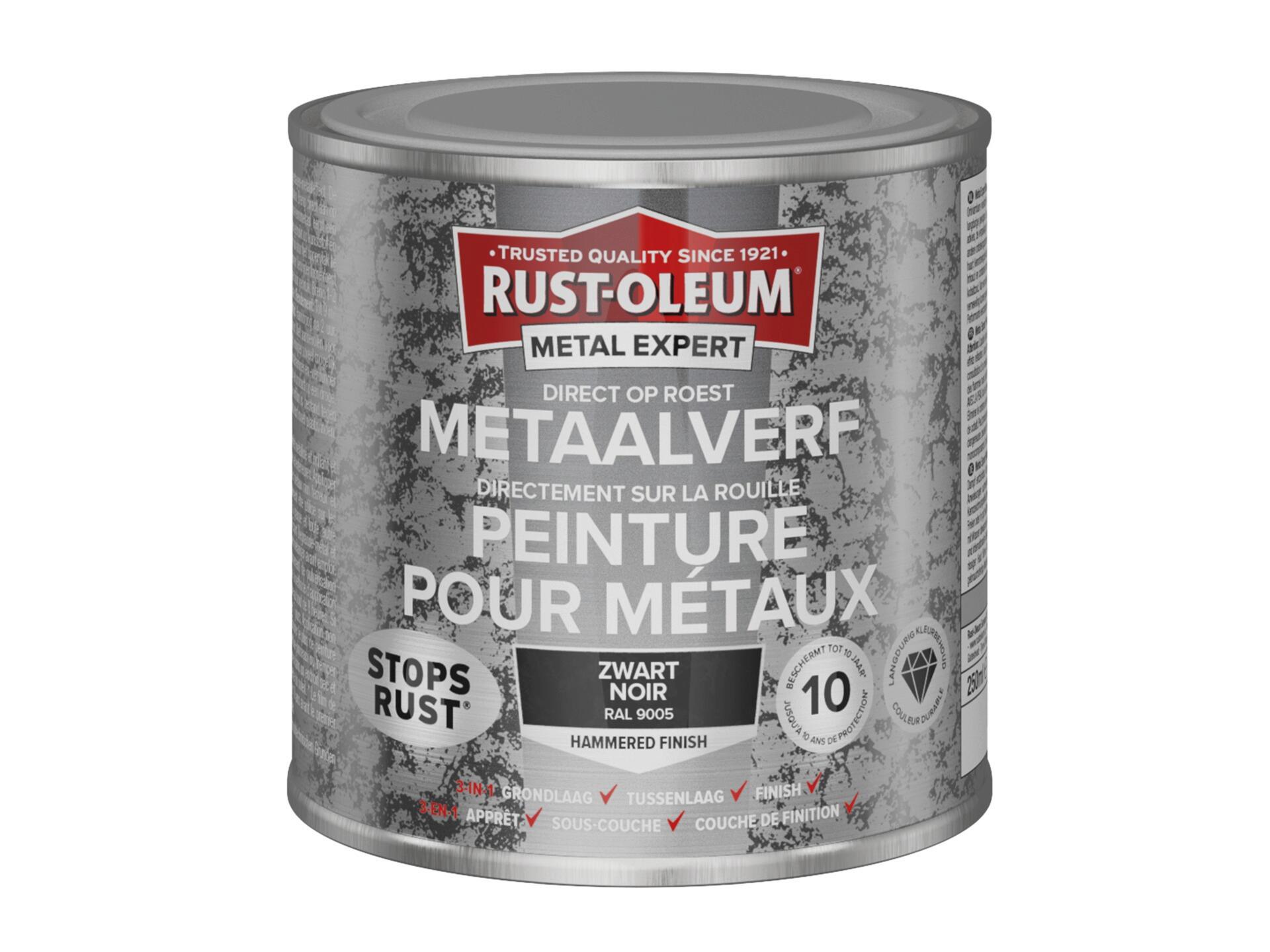 Rust-oleum Metal Expert peinture pour métaux martelé 250ml noir