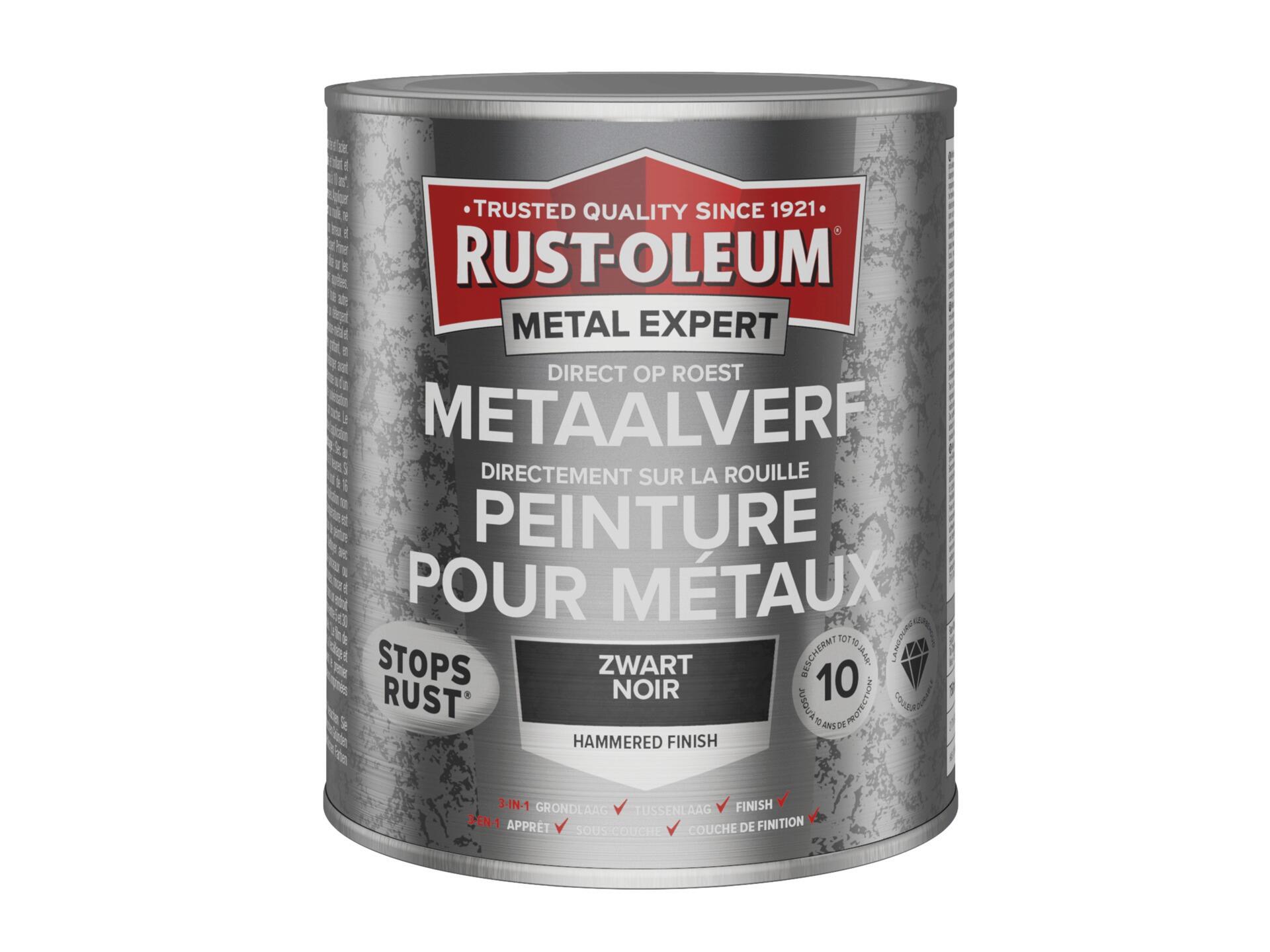 Rust-oleum Metal Expert peinture pour métaux martelé 750ml noir