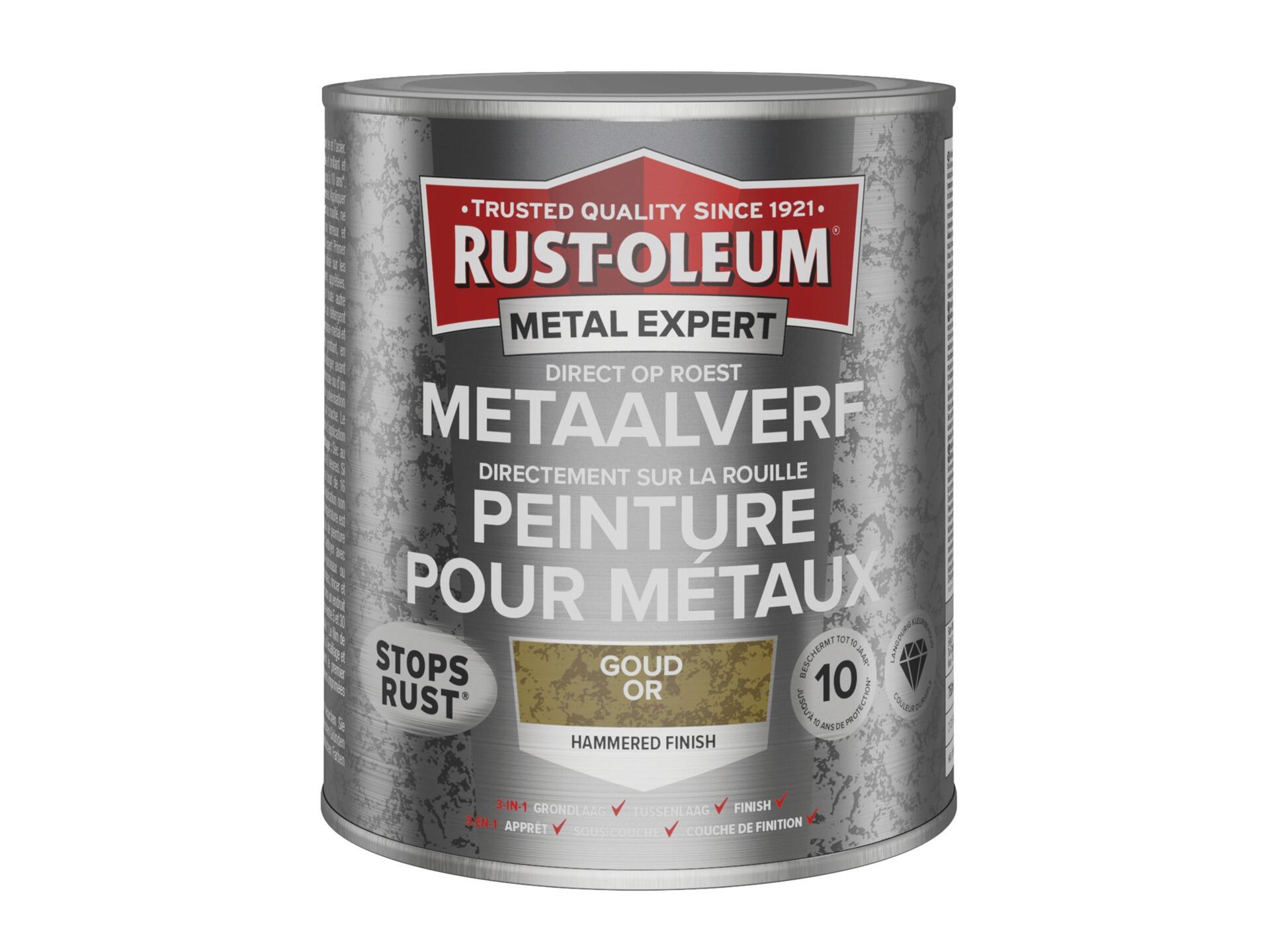Rust-oleum Metal Expert peinture pour métaux martelé 750ml or