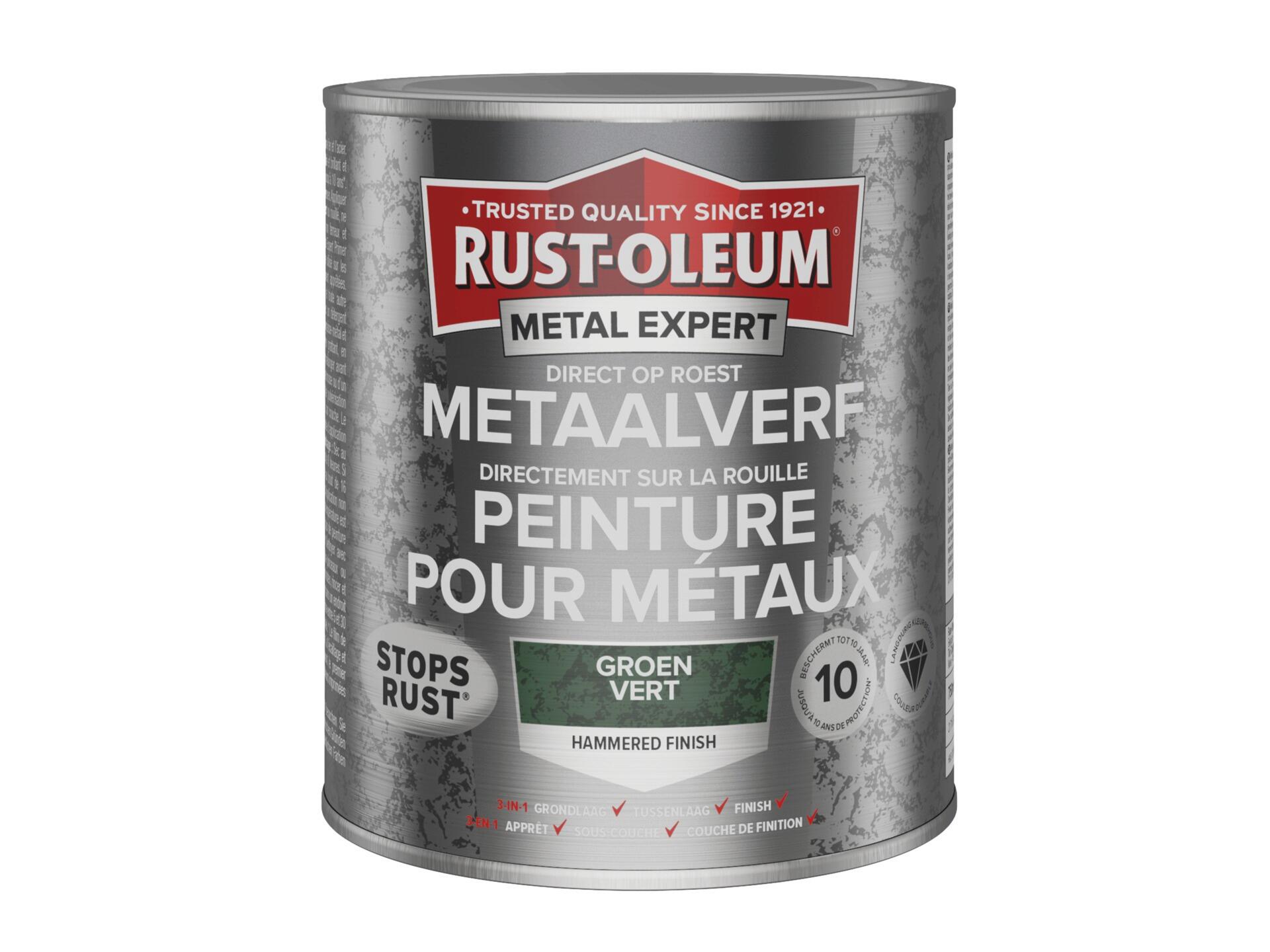 Rust-oleum Metal Expert peinture pour métaux martelé 750ml vert