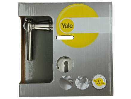 Yale Mika BB poignée de porte avec rosaces 51mm set complet nickelé mat