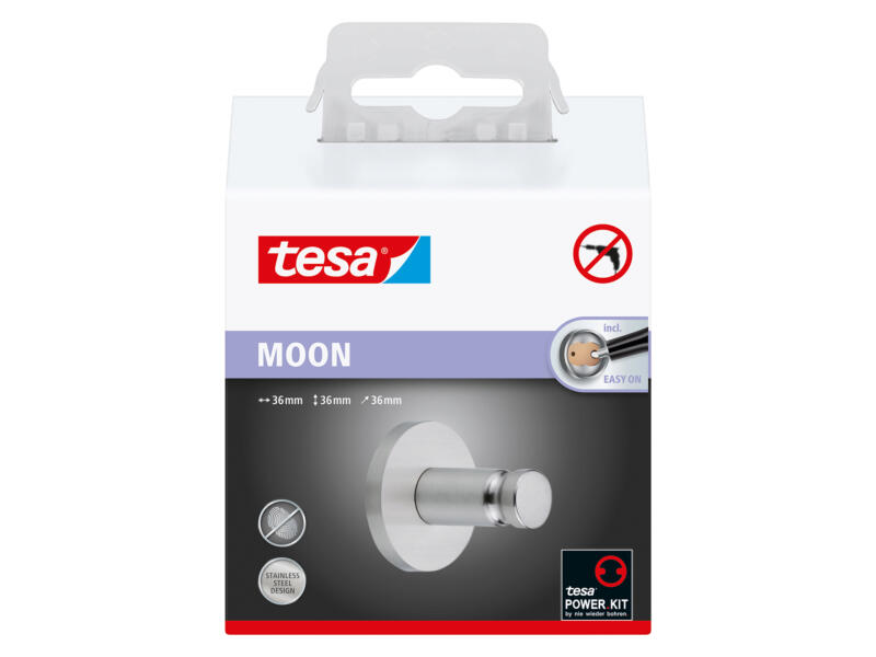 Tesa Moon crochet pour serviette de toilette 36x36 mm