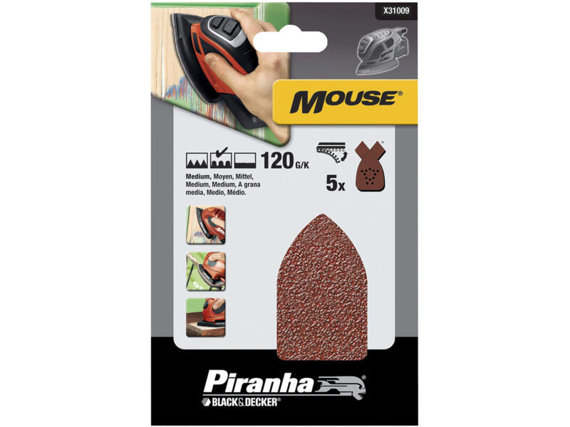 Piranha Mouse X31009-XJ schuurstroken K120 