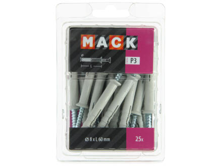 Mack Nagelpluggen 8x60 mm 25 stuks 1