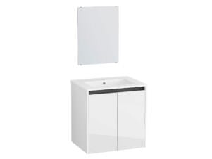 New First meuble salle de bains 60cm 2 portes blanc