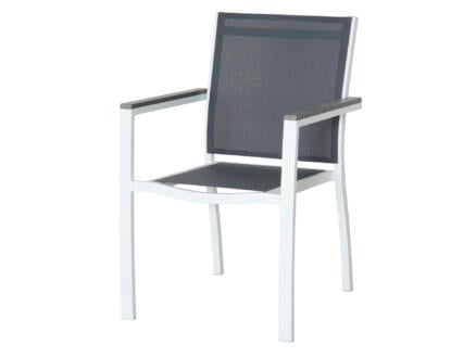 Garden Plus Noto chaise de jardin blanc/gris 1