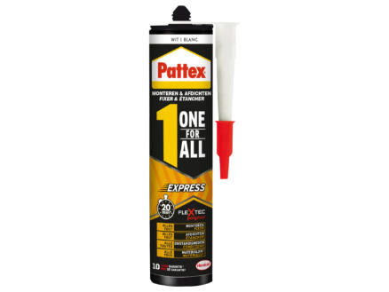 Pattex One For All Express mastic-colle 390g blanc 1