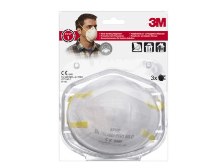 3M P1 NR 8710C masque anti-poussière FFP1 3 pièces 1