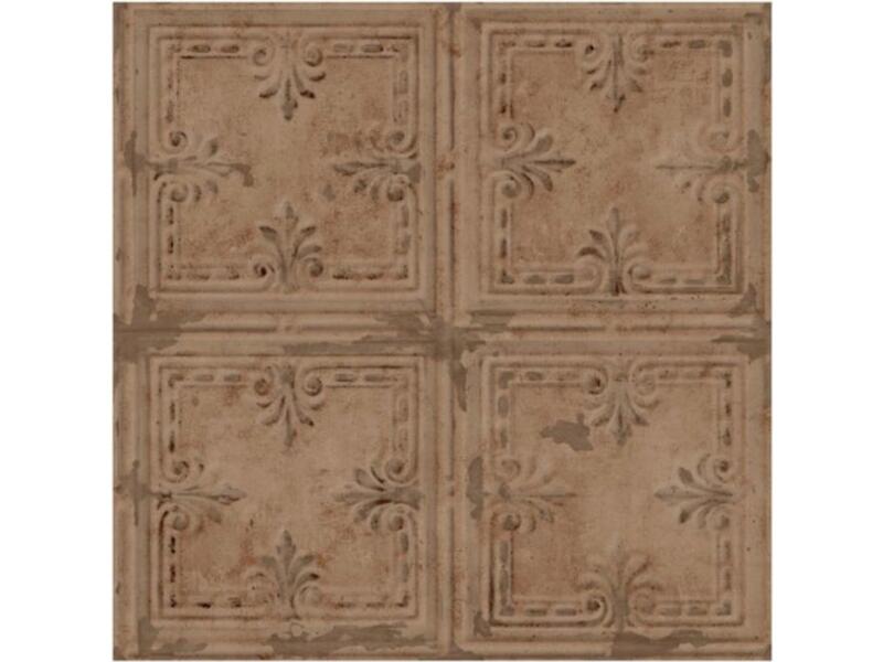 PS Decor Copper Tin Tile papier peint adhésif 51,1cm x 5,03m