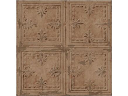 PS Decor Copper Tin Tile stickerbehang 51,1cm x 5,03m 1