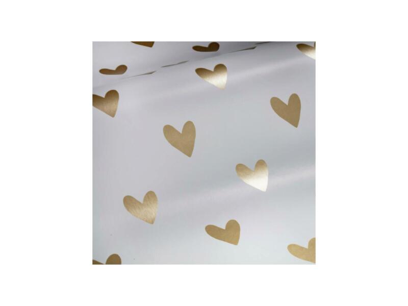 PS Decor Heart Spot papier peint adhésif 51,1cm x 5,03m coeurs dorés
