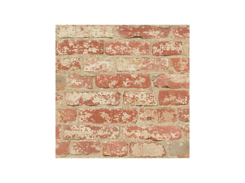 PS Decor Stuccoed Red Brick stickerbehang 51,1cm x 5,03m