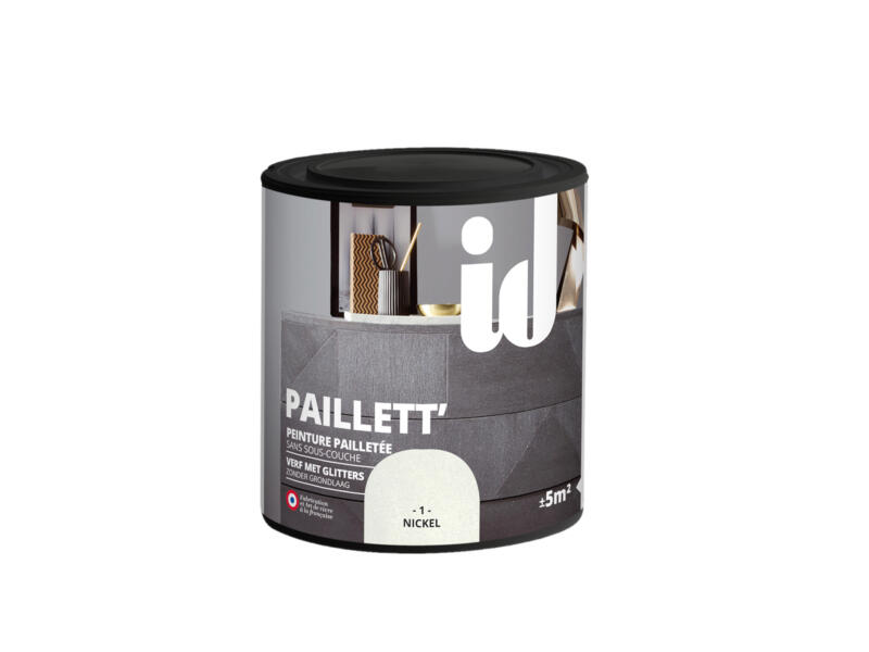 Paillett' peinture meubles bois et MDF 0,5l nickel