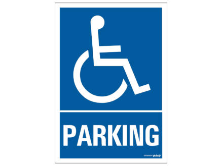Panneau parking handicapés 23x33 cm 1
