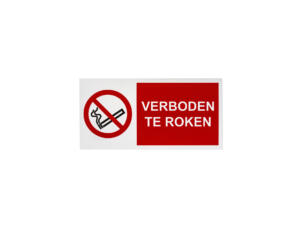 Panneau verboden te roken 15x30 cm