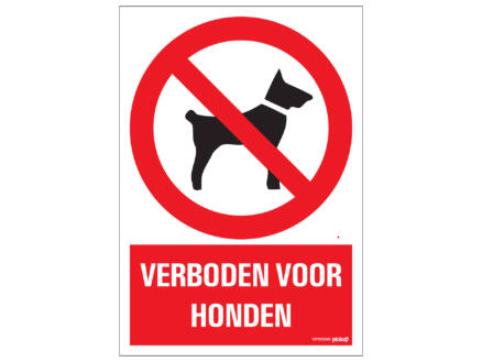 Panneau verboden voor honden 23x33 cm 1