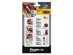Piranha Papier abrasif assortiment 32 pièces X37095-XJ
