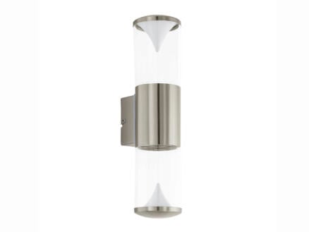 Penalva LED wandlamp 2x3,7W dubbel staal/wit 1