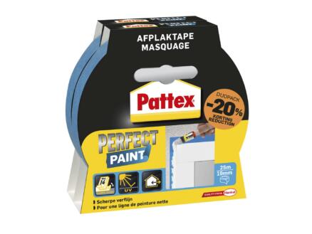 Pattex Perfect Paint ruban de masquage 25m x 19mm bleu 2 pièces 1
