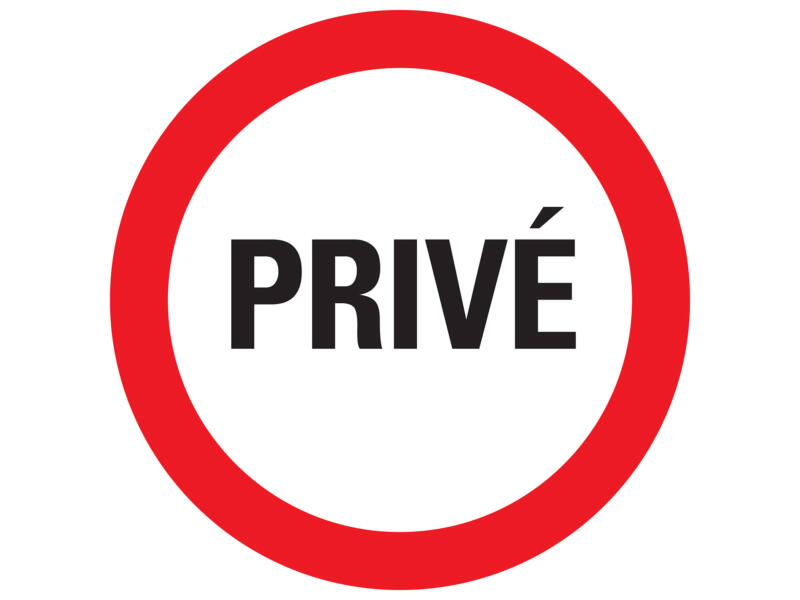Prive Signs Pictogram privé 30cm | Hubo