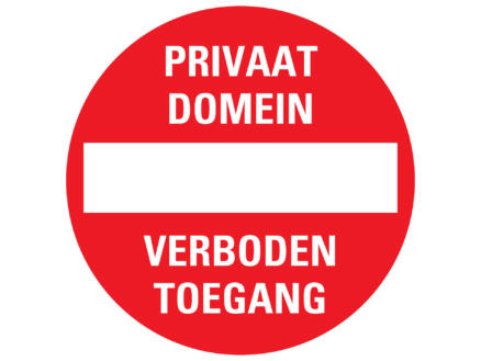 Pictogram privédomein verboden toegang 30cm 1
