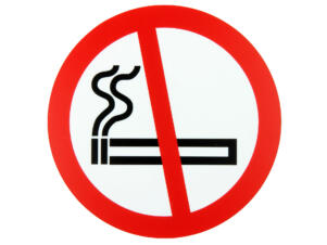 Pictogram verboden te roken 18cm