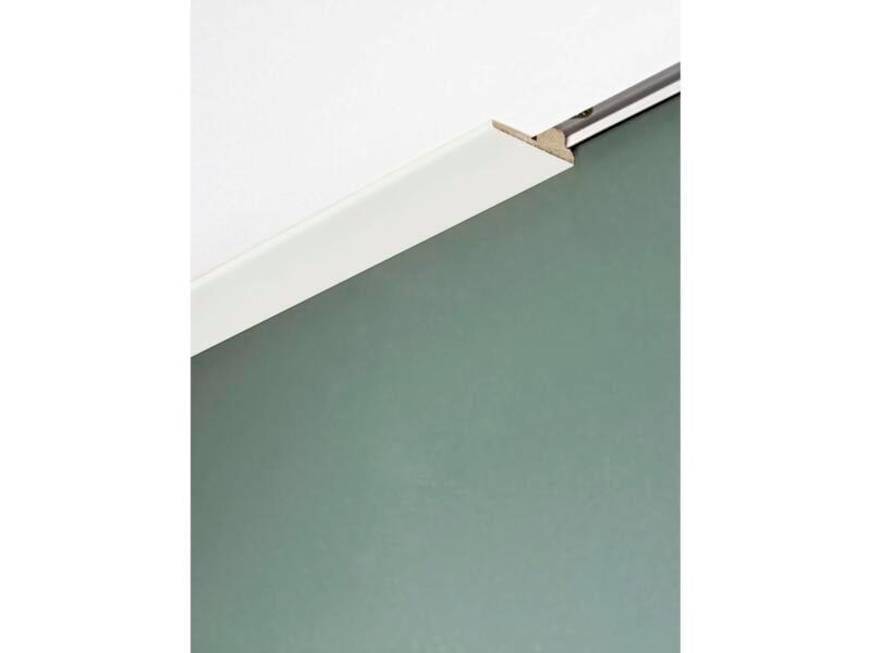 Plafondlijst met rail 40x10 mm 270cm calm/crisp white lacquered 2 stuks