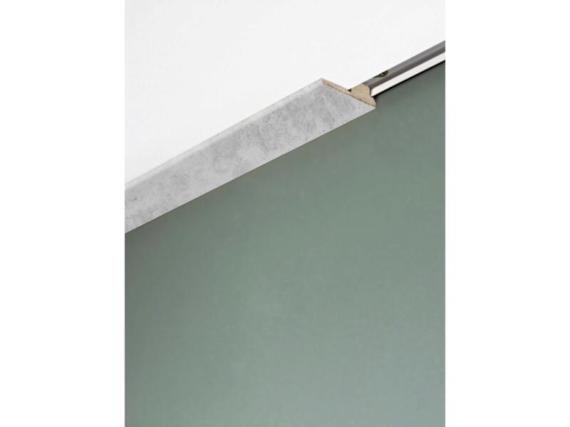 Plafondlijst met rail 40x10 mm 270cm calm raw concrete 2 stuks