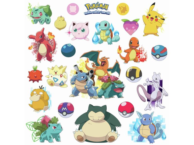 Pokemon Iconic stickers muraux 33 pièces 