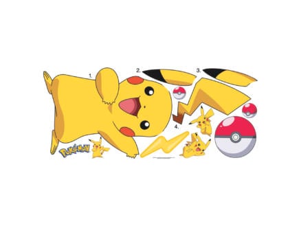 Pokemon Pikachu muurstickers 9 stuks 1