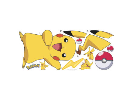 Pokemon Pikachu stickers muraux 9 pièces