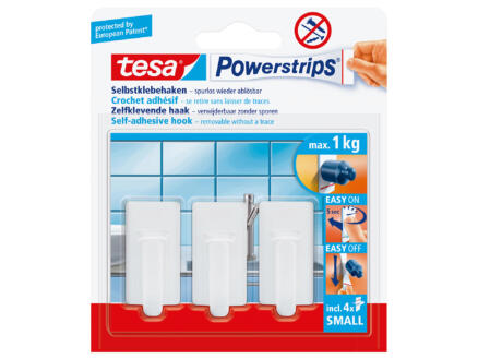 Tesa Powerstrips Classic haak 5cm 1kg wit 3 stuks 1