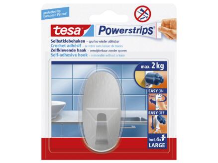 Tesa Powerstrips handdoekhaakje 8cm 2kg inox 1