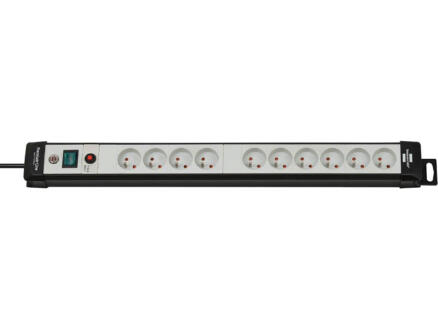 Brennenstuhl Premium-Line bloc multiprise 10x avec interrupteur et câble 3m gris clair 1