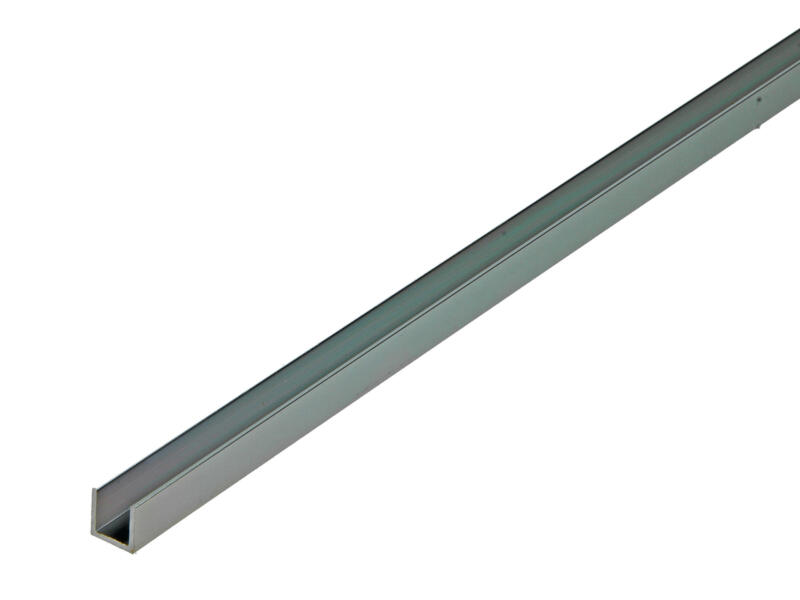 Arcansas Profil en U 1m 10x10 mm aluminium brillant anodisé