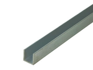 Arcansas Profil en U 1m 20x20 mm aluminium naturel