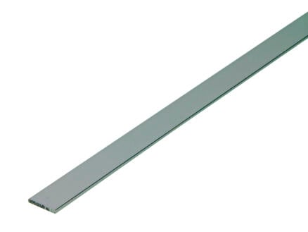 Arcansas Profil plat 1m 15mm 2mm aluminium brillant anodisé