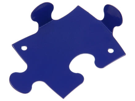 Puzzle kledinghaak 2 haken blauw 1