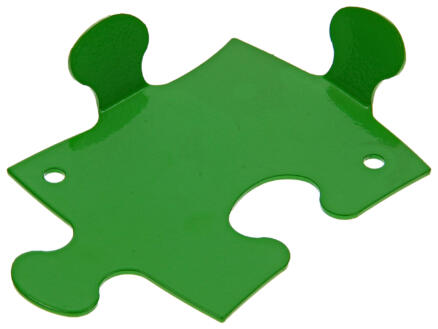 Puzzle kledinghaak 2 haken groen 1