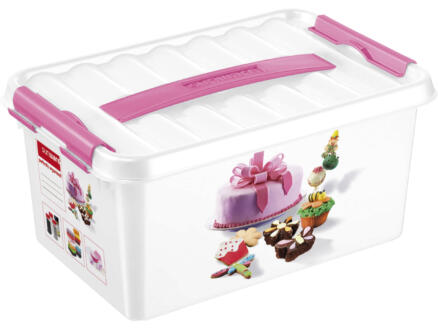 Sunware Q-line Fun Baking boîte de rangement 6l blanc/rose 1
